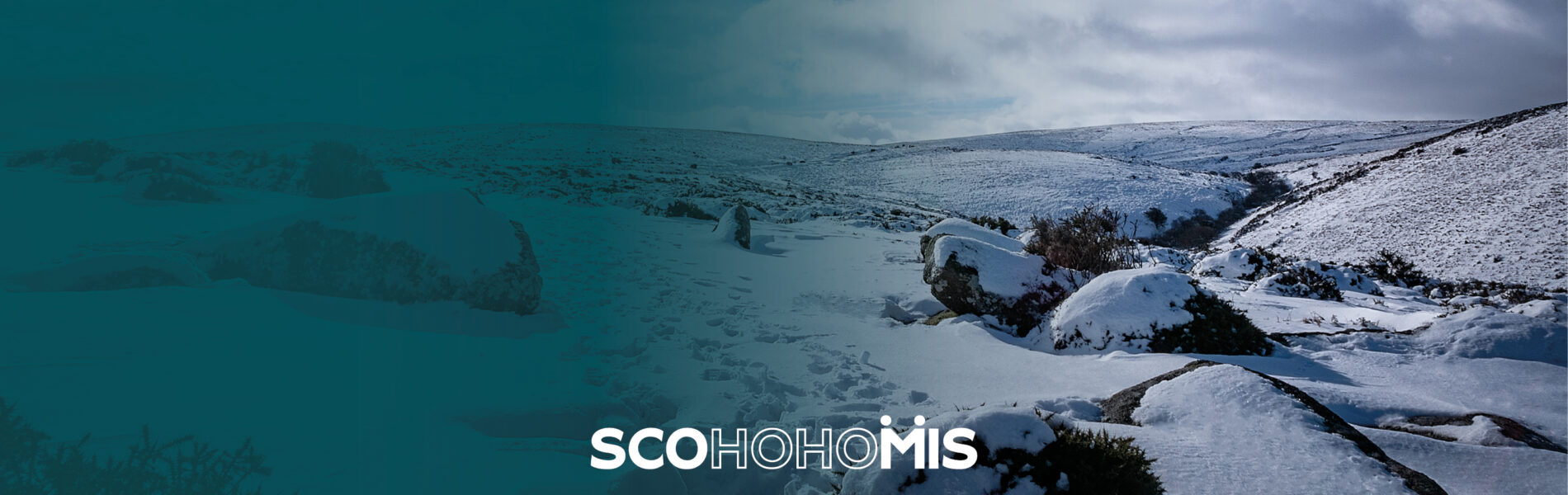 Snowy Landscape with Sco-hohomis at the bottom